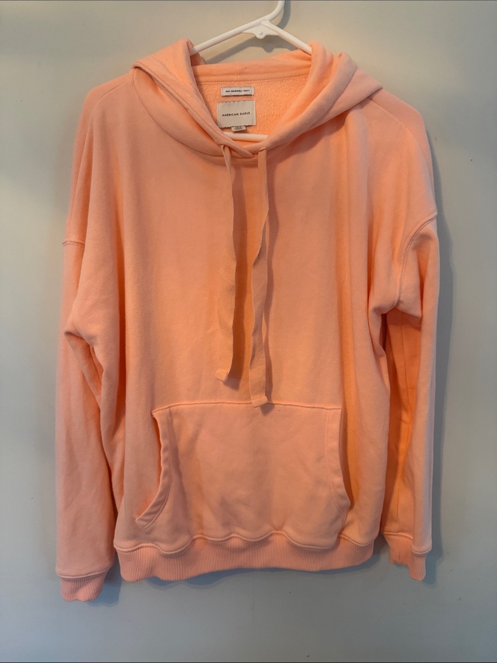 American Eagle Outfitters Light Peach Hoodie Sweatshirt
